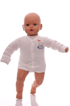 Боди с длинным рукавом с царапками трикотажный BABY Мишка молочный 56 см (53966)