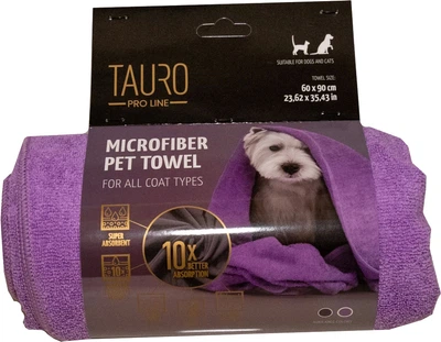 Рушник для домашніх тварин з мікрофібри Tauro Pro Line 80х120 см Purple (TPL63399)