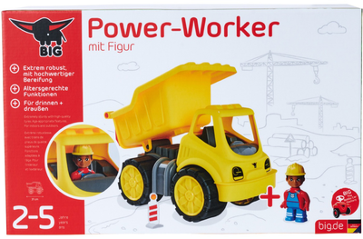 Wywrotka Simba Power Worker z figurką Żółta 800054836 (4004943548366)