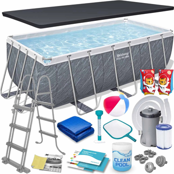 Каркасний басейн Bestway Steel Pro Max 412 x 201 x 122 см 17 в 1 56722 (5902854518371)
