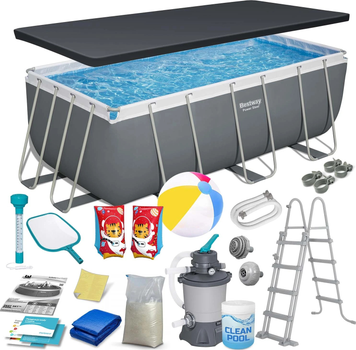 Каркасний басейн Bestway Power Steel 412 x 201 x 122 см 17 в 1 56456N (5903890615697)