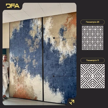 Трафареты DFA набор орнаменты геометрические для нанесения декоративных покрытий 0,3-1 мм (N00084)