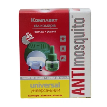 Комплект от комаров Anti mosquito 45ночей (прибор+жидкость) универсал