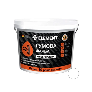 Краска резиновая универсальная Element белая 3,5 кг