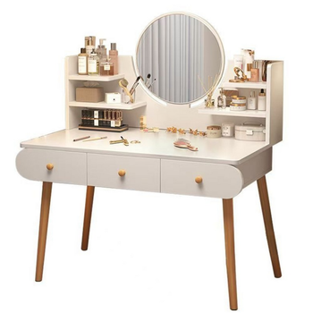 Туалетный столик LEAN Toys Косметический с зеркалом три ящика 100 x 40 x 120 см белый (5905991063018)