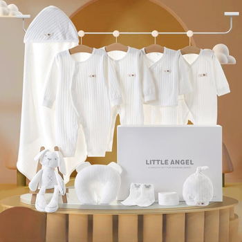 Дитячий комплект для новонароджених 10 предметів Little Angel 6604 56 см Білий