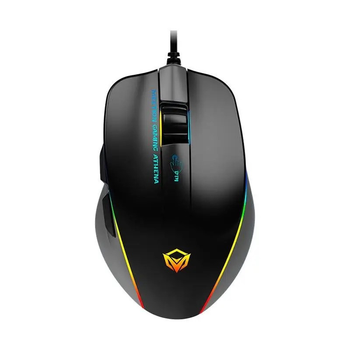 Игровая компьютерная оптическая проводная мышь Mееtion GM23_2023 12800 DPI 7 кнопок RGB подсветка Черная