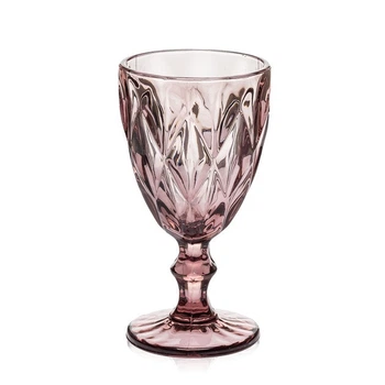 Набор бокалов для вина Glassware 6шт Подарочные цветные стеклянные фужеры для коктейлей 300мл Бордо