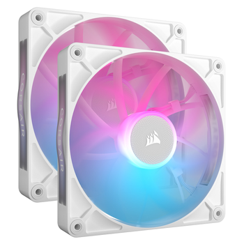 Набір вентиляторів (2pcs Pack) Corsair iCUE Link RX140 RGB PWM White Dual Pack, 140mm (CO-9051024-WW)