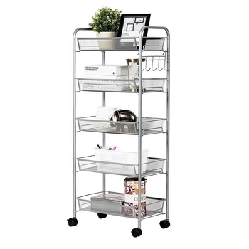 Этажерка на колесах 5яр 101*25*44см Home M50288-5W