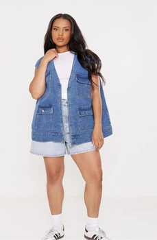 Жилет PrettyLittleThing CNJ3200 46 блакитний