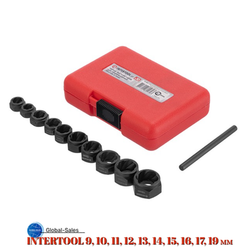Набір екстракторів для гвинтів та гайок Intertool 10шт (SD-8007)