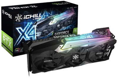 Відеокарта GeForce RTX 3080 10GB Inno3D iChill X4 (C30804-106XX-1810VA36) Б/В