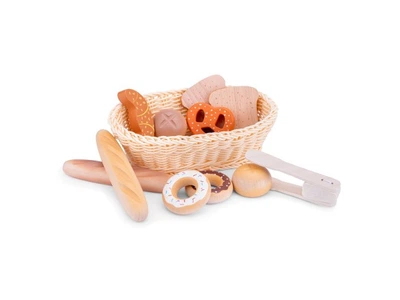 Игровой деревянный набор Корзина с хлебом, New Classic Toys, 10605