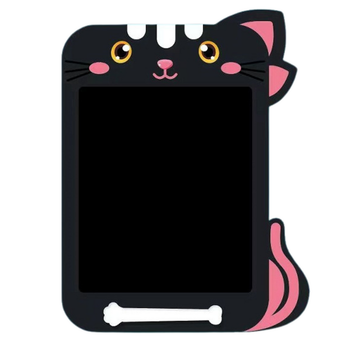 Магнитная доска-планшет для рисования и письма LEAN Toys Черный кот LCD Стилус (5905991057284)