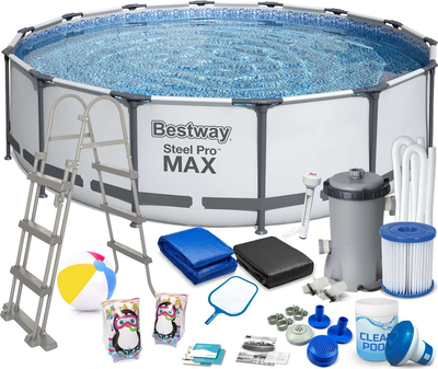 Basen stelażowy Bestway Steel Pro Max 427 x 107 cm 19 w 1 56950 (5903890603939)