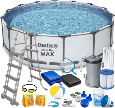 Basen stelażowy Bestway Steel Pro Max 427 x 122 cm 19 w 1 5612X (5903890603892)
