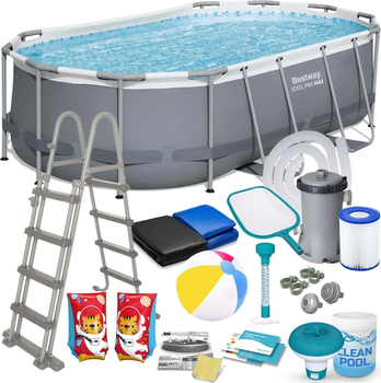 Basen stelażowy Bestway Steel Pro Max 427 x 250 x 100 cm 18 w 1 56620 (5903890606633)