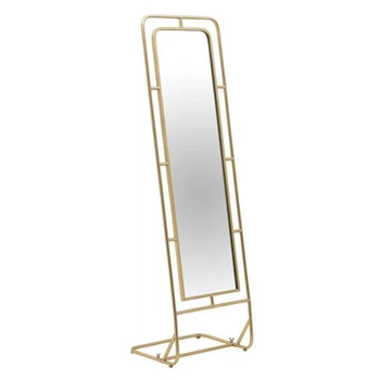 Напольное зеркало в золотой металлической раме с минималистичным дизайном 0010501