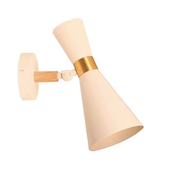 Бра настенное VELMAX с регулируемым углом плафона под лампу E27 белое IP20 V-WL-TRUMPET-Wh-Gr