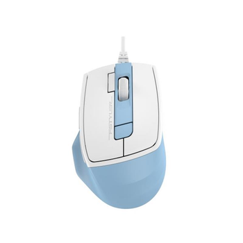 Мышка проводная компьютерная A4Tech Fstyler FM45S Air 2400dpi с режимом Air Mouse, памятью и тихими кликами Icy Blue