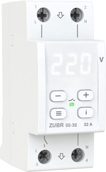 Реле напруги ZUBR D2-32 (32 А, 7 700 ВА) (4820120222672)