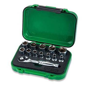 Набір головок з тріскачкою TOPTUL 1/4" 13ед. GABW1301