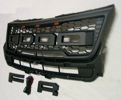 Решетка радиатора тюнинг Ford Explorer 16- 5 LED стиль Raptor Форд Эксплорер L2247