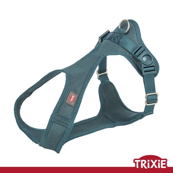 Шлея Trixie для собак Comfort м'яка XXS–XS 25–35 см 15 мм синьо-зелена (TX-162432) 4053032679139