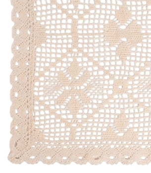 Скатертина Homla Crochet в'язана Бежева 130 x 170 см (5904183887289)