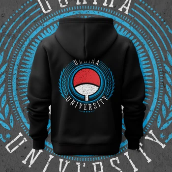 Худи c принтом Наруто - Uchiha Univesity Blue Размер M HD0732-2