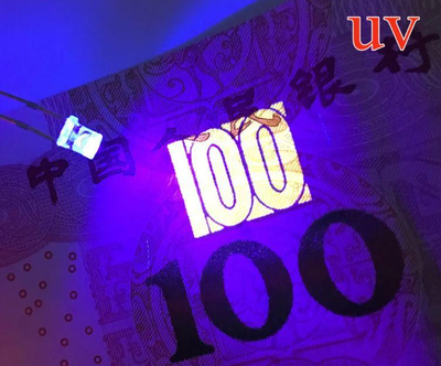 Світлодіод ультрафіолетовий 3мм (плоский капелюшок 120-140 градусів) 3.2-3,4В