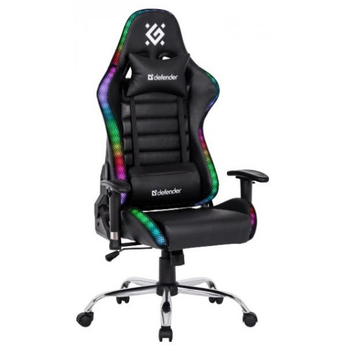 Крісло ігрове Defender Ultimate 60мм Клас 3 RGB ПУ Black