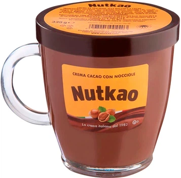 Шоколадная паста Nutkao классическая в чашке 330 г (8008245004403)