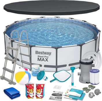 Каркасний басейн Bestway Steel Pro Max 457 x 107 см 18 в 1 56488 (5902854514861)