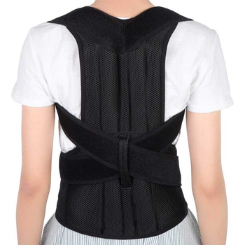 Корректор осанки Back Pain Need Help Черный, ортопедический корсет от сутулости для спины и поясницы, унисекс