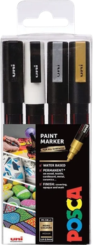 Zestaw markerów akrylowych Uni Posca 0.9 - 1.3 mm 4 szt (3296280033372)