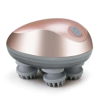Массажер для головы RIAS Scalp Massager GX-608 аккумуляторный с 4 головками Pink (3_06452)