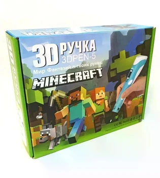 3D ручка для рисования и творчества Мир фантазий Minecraft с LCD-дисплеем