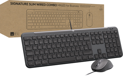 Комплект проводной Logitech Signature Slim MK620 USB Graphite (920-013349)