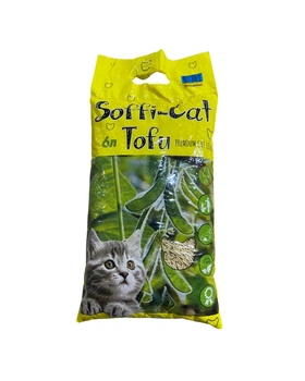 Соєвий наповнювач для котячого туалету Soffi-Cat Tofu Гіпоалергенний без запаху, 6л 2,6 кг