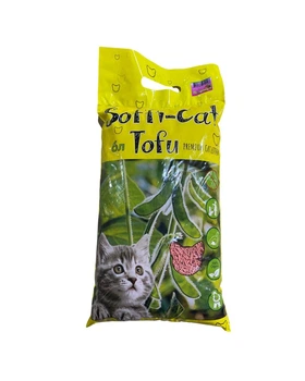 Соєвий наповнювач для туалетного котячого туалету Soffi-Cat Tofu з ароматом полуниці, 6 л 2,6 кг