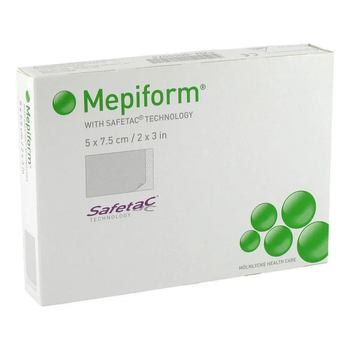 Мепіформ Mepiform 5х7,5см силіконовий пластир для лікування рубців 1шт