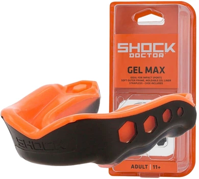 Капа Shock Doctor Gel Max доросла, вік 11+ Black/Orange (6230-BK/OR-AD)
