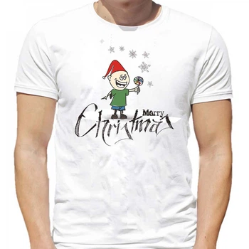 Футболка гном Merry Christmas PG06058 goodreclama XS Білий