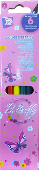 Олівці кольорові 6 кольорів Butterfly 15150