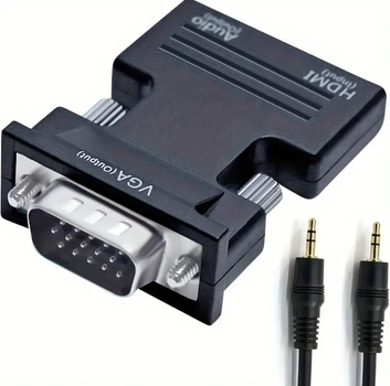 Конвертер переходник HDMI на VGA с Т2 на монитор 1080р преобразователь адаптер