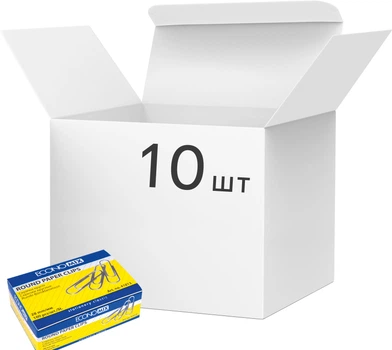 Набор скрепок Economix 28 мм круглых 10 пачек по 100 шт (E41013)