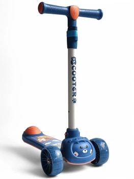 Детский трехколесный самокат Scooter Happy 616-3 от 1,5 лет Blue-White