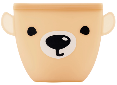Torebka-miseczka na przekąski Kidnort Retter Mjolk silikonowa Beżowa 350 ml (5902983624332)